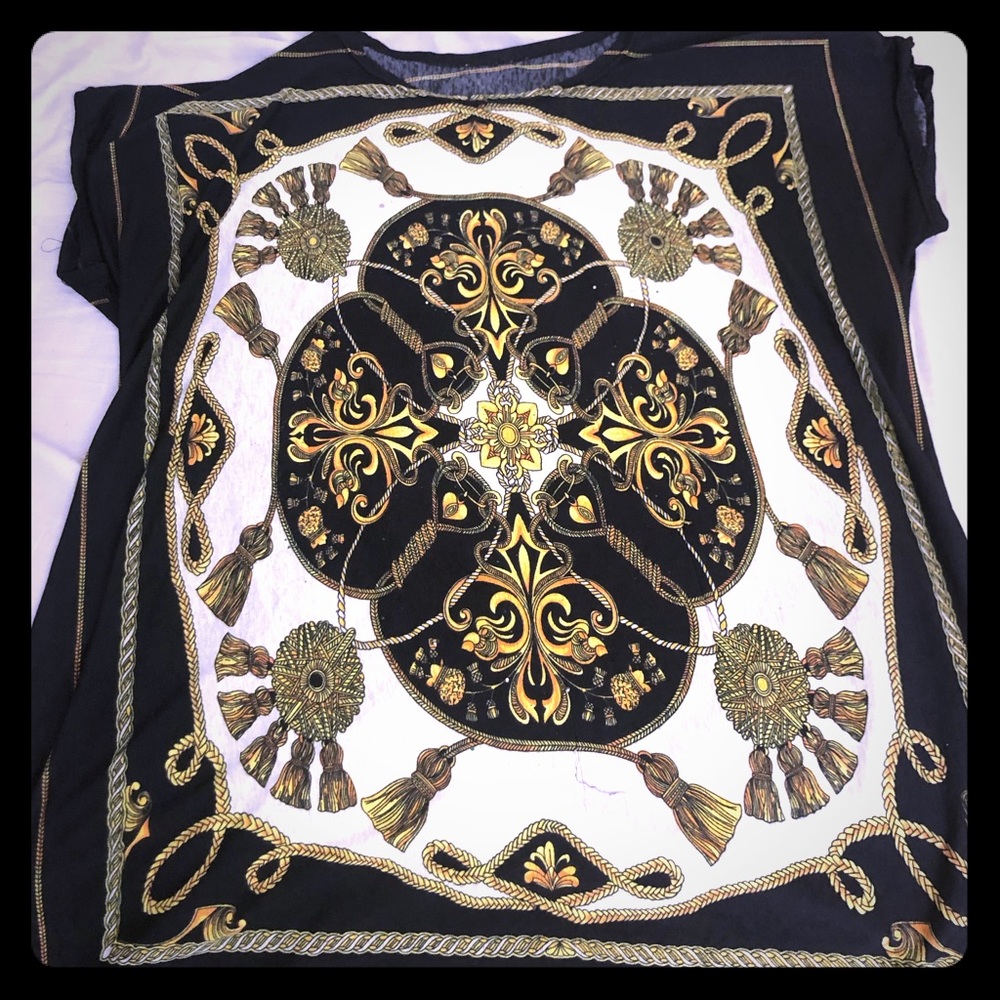 Black, White & Gold Shirt